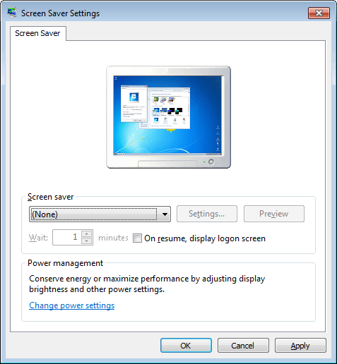 Windows Vista Screensaver Trouble Shooting